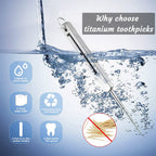 Portable Titanium Toothpick Set - Pocket-Sized Metal Toothpick Holder for Camping, Travel & Outdoor Picnics, High-Quality Multi-ToolToothpick