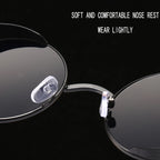 Ochelari de soare retro punk unisex – ochelari oglindă rotunzi reflectorizanți cu ramă metalică