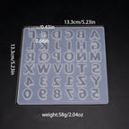 Small 26 Capital Letters Resin Silicone Mold - Alphabet Epoxy Mold for DIY Jewelry Making and Keychain Crafts