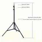 Suport de lumină din aliaj de aluminiu metalic - Trepied portabil pentru softbox, inel luminos cu LED, telefon și cameră