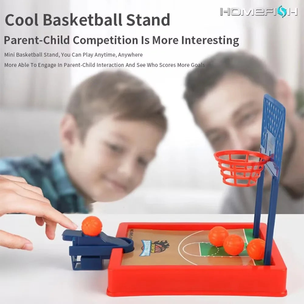 Mini baschet - Set de jocuri portabile de birou pentru distracție în interior și în aer liber, cadou ideal pentru copii și adulți