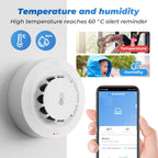 Tuya WiFi Smart Smoke & Fire Alarm – Temperature & Humidity Detector, Works with Alexa & Google Home