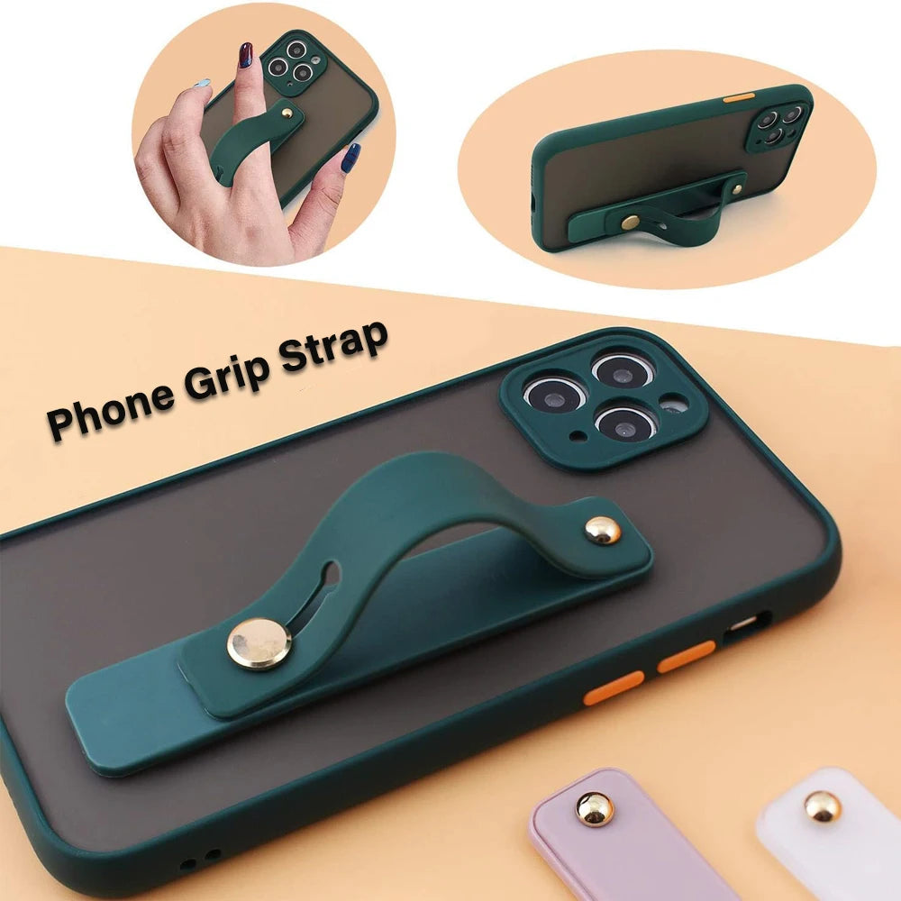Wrist Band / Finger Grip Mobile Phone Holder – Universal Push Pull Stand