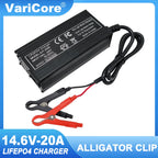 Încărcător de baterii Smart LiFePO4 VariCore 14,6V 20A - Încărcător de mare putere 110-220V 4S 12V pentru baterii litiu fier fosfat
