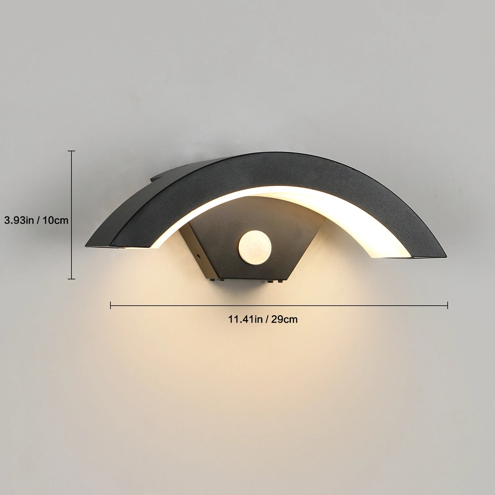 Indoor/Outdoor Wall Light with Motion Sensor, 3000K Warm White
