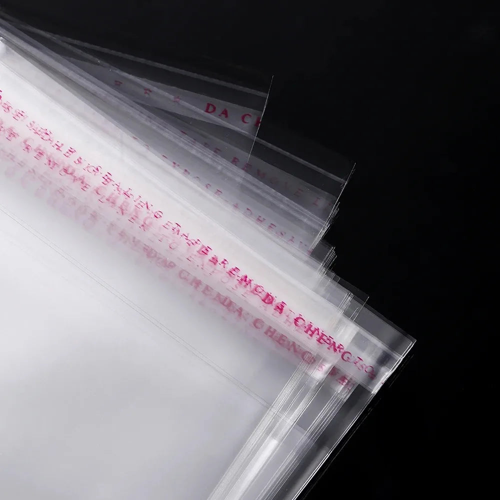 Transparent Self-Adhesive OPP Bags – 100 pcs
