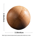Wooden Kongming Lock Puzzle - Round Ball Shaped 3D Brain Teaser, Intelligence Toy for Adults & Kids