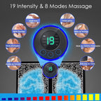 Electric Foot Massager Pad - 8 Modes, 19 Intensity Levels, Portable USB Charging Massage Pad for Relaxation, Fitness, and Home Use