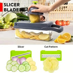 14-in-1 Multifunctional Vegetable Chopper - Stainless Steel Kitchen Slicer, Dicer, and Food Grater for Easy Meal Prep