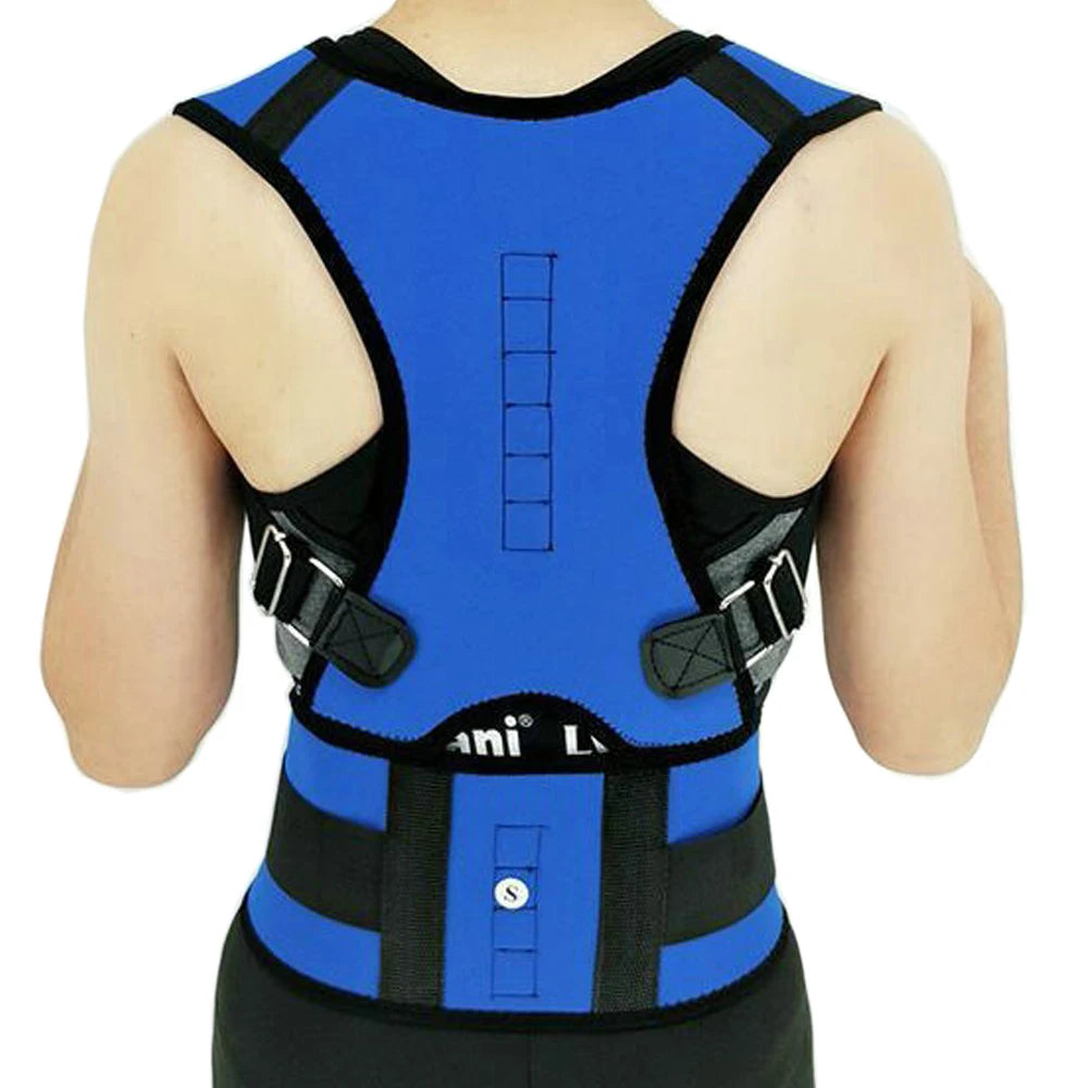 Magnetic Therapy Shoulder Posture Corrector - Scoliosis Spine Lumbar Brace for Pain Relief, Back Support for Men & Women