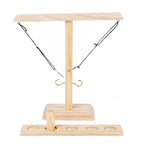 Handmade Wooden Ring Toss Game for Adults - Indoor & Outdoor Hook and Ring Toss Game for Parties, Patio Decor, and Yard Fun