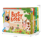 Montessori Baby Busy Book - Early Learning Quiet Book for Toddlers, Matching Game for Kids Aged 2-3 Years