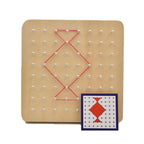 Tabloul cu Piuneze și Puzzle Geometric din Lemn - Jucărie Montessori pentru Copii