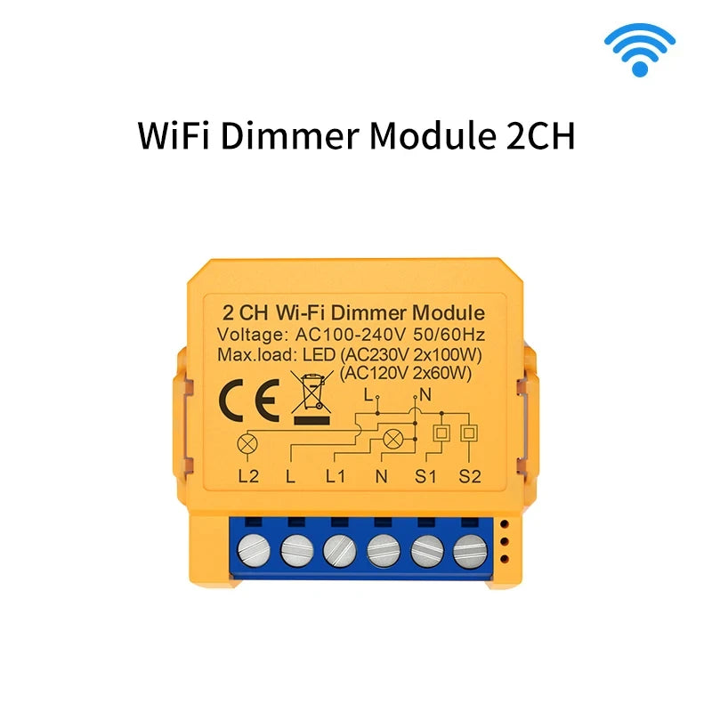 Tuya WiFi ZigBee Smart Dimmer Switch | 1/2 Gang | Voice & APP Control