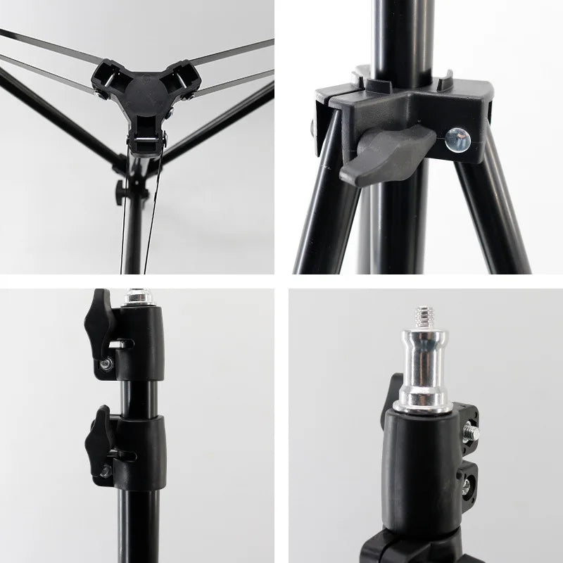 Metal Aluminum Alloy Light Stand - Portable Tripod for Softbox, LED Ring Light, Phone, and Camera