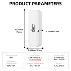 Senzor de temperatură și umiditate Tuya WiFi Smart Life Monitor de la distanță, Alexa și Asistent Google