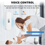 Senzor de temperatură și umiditate Tuya WiFi Smart Life Monitor de la distanță, Alexa și Asistent Google