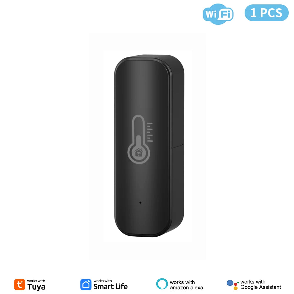 Tuya Zigbee or WiFi Temperature Humidity Sensor Home Connected Thermometer Compatible Support Black or White Color