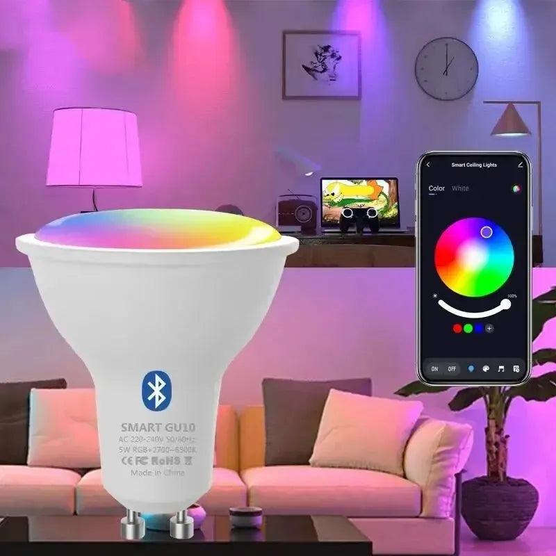 Smart RGB LED Bulb GU10 | 9W | WiFi & Bluetooth | Tuya Smart Life
