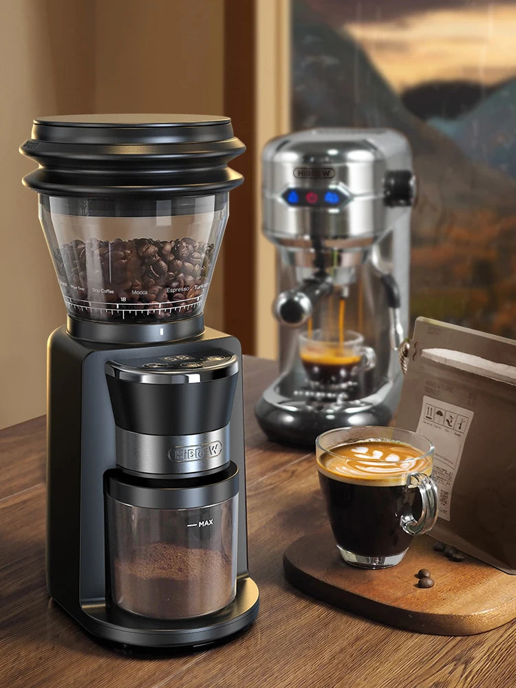 HiBREW Automatic Burr Mill Coffee Grinder - 34 Adjustable Grind Settings for Espresso, Pour Over, and Drip Coffee, Model G3