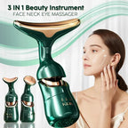 3-in-1 Facial Lifting Device - Neck, Facial & Eye Massager, EMS Beauty Tool for Skin Tightening, Wrinkle Reduction & Anti-Aging