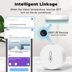 Tuya ZigBee Mini senzor de temperatură umiditate Monitor de la distanță pentru casă inteligentă