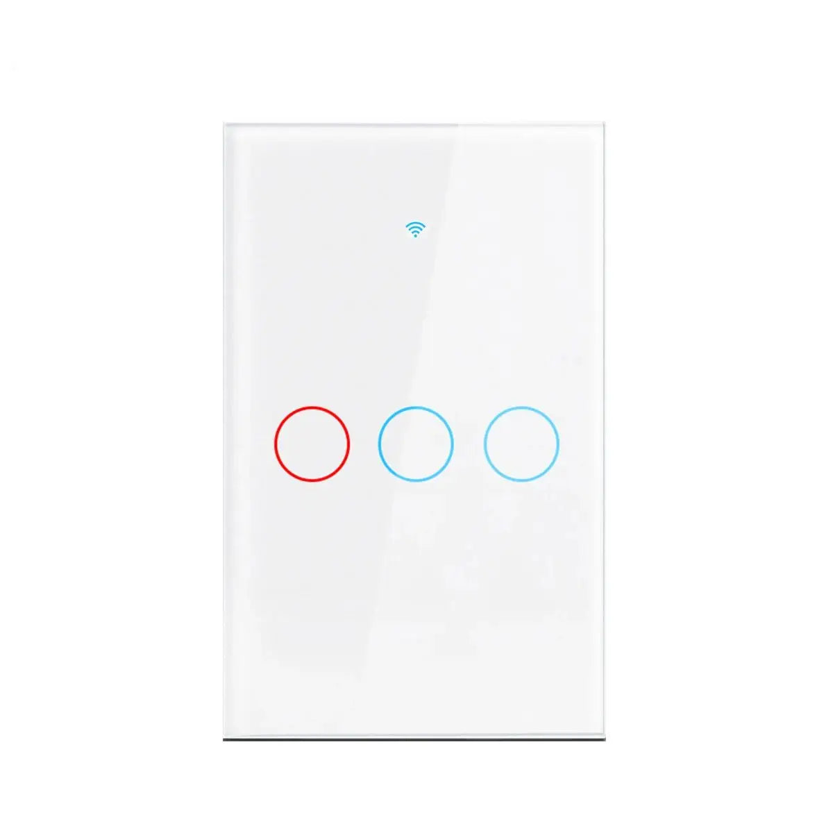 Tuya US/EU WiFi Smart Wall Switch RF433 1/2/3 Gang No Neutral Wire Touch Sensor LED Light Switch for Smart Home, Alexa & Google Home Compatible