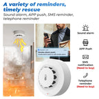 Tuya WiFi Smart Smoke & Fire Alarm – Temperature & Humidity Detector, Works with Alexa & Google Home