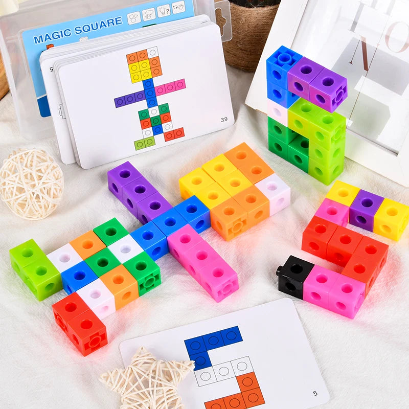 Puzzle Cub Magic - Blocuri de Construcție Educative pentru Copii | Jucărie DIY cu Culori Schimbătoare, Cadou Ideal pentru Grădiniță