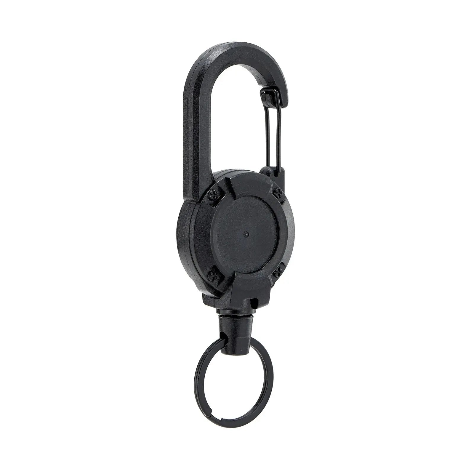 Heavy-Duty Retractable Keychain with Carabiner - 68cm Steel Wire Rope Reel for Outdoor, Work & Daily Carry, Durable Spring-Loaded Key Holder