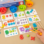 Recuzită Montessori pentru Matematică - Puzzle de Pereche Cognitivă pentru Copii | Jucărie Ingenioasă pentru Dezvoltarea Abilităților Motorii Fine