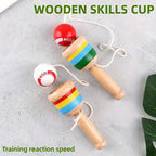 Montessori Wooden Skill Cup & Catch Ball Game - Educational Toy for Hand-Eye Coordination (Ages 2+)