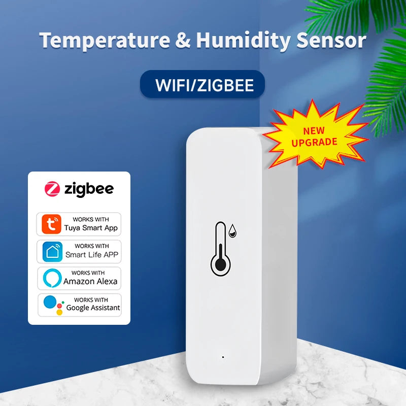 Tuya WiFi/ZigBee Temperature & Humidity Sensor –  Alexa & Google Home
