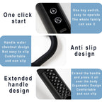Fascia Gun with Extended Handle & Elbow - Self-Assist Massage for Upper & Lower Back, Muscle Relaxation, 9 Modes, 9 Intensity Levels
