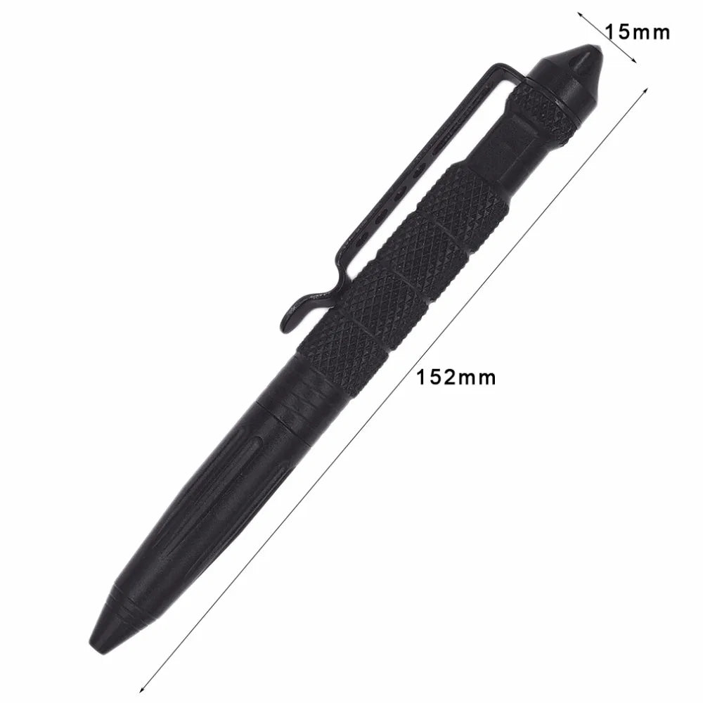 Pix tactic de auto-apărare - Aluminiu cu cap din oțel tungsten, cap pentru spart sticlă și design anti-alunecare, kit de supraviețuire