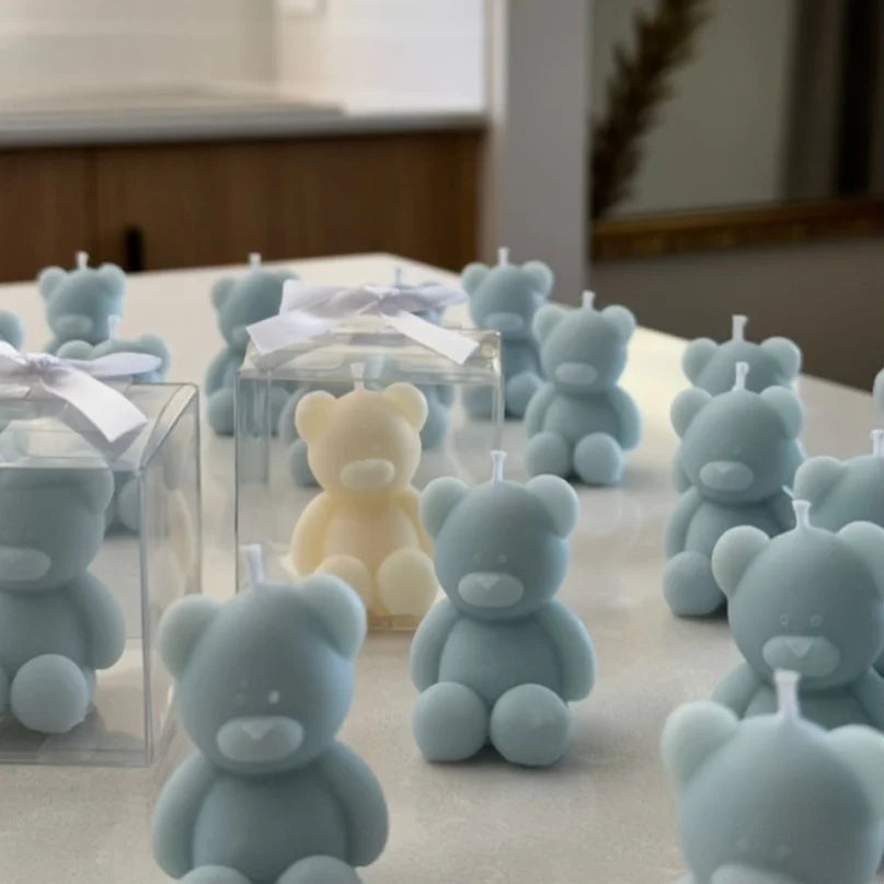 Mold din silicon ursuleți pentru lumânări parfumate, fabricarea săpunului și turnarea în rășină - matriță drăguță în formă de animal pentru artizanat și decorațiuni interioare