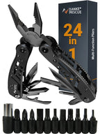 Multitool portabil de buzunar 24 în 1, clește, cuțit și șurubelniță, Oțel Inoxidabil 420, Drumetii, Camping