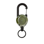 Heavy-Duty Retractable Keychain with Carabiner - 68cm Steel Wire Rope Reel for Outdoor, Work & Daily Carry, Durable Spring-Loaded Key Holder
