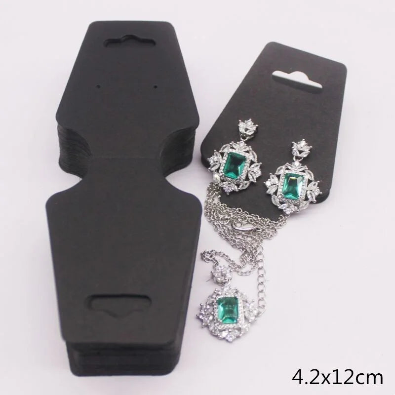 Set de 50 de cartonașe pentru bijuterii – Etichete din hârtie pentru coliere/accesorii de păr