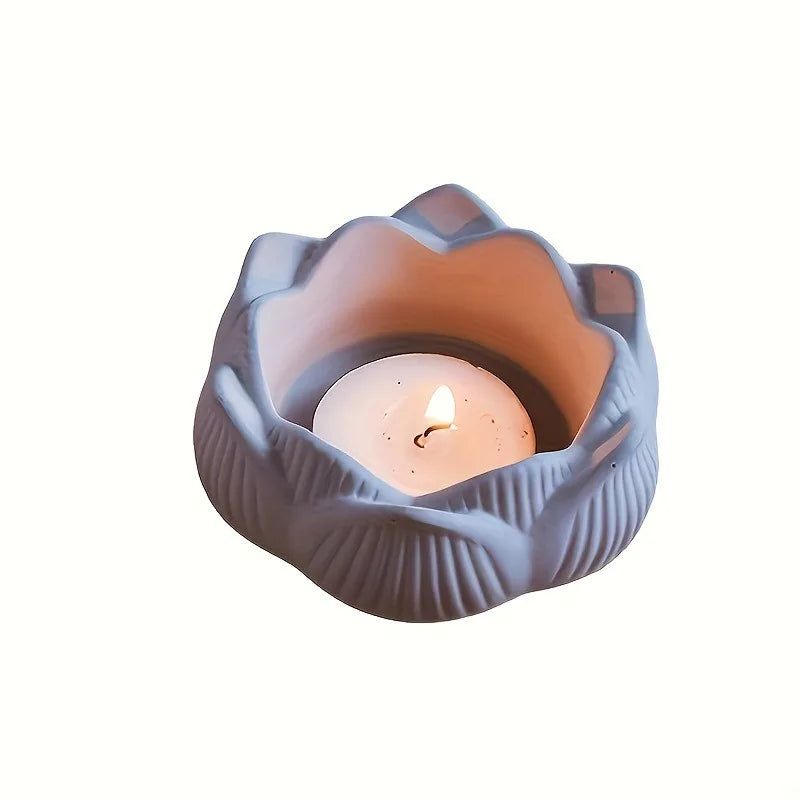 Lotus Flower Silicone Resin Mold - DIY Candle Holder, Tea Light Holder, and Jewelry Box Mold