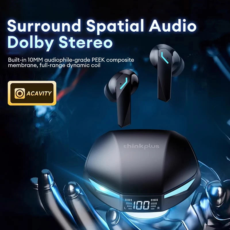 Lenovo GM2 PRO MAX Wireless Bluetooth 5.4 Earbuds with LED Display - Low Latency Gaming Headset