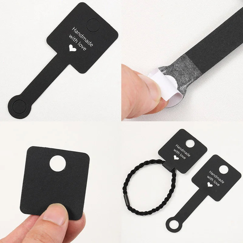 Set de 50 de cartonașe pentru bijuterii – Etichete din hârtie pentru coliere/accesorii de păr