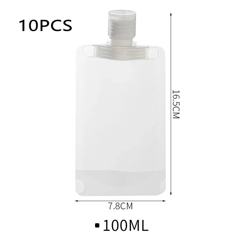 Pungi Reutilizabile pentru Loțiune, 3 Dimensiuni, 30–100ml, Pentru Călătorii