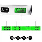 Cântar digital portabil pentru bagaje 10g–50kg cu afișaj LCD