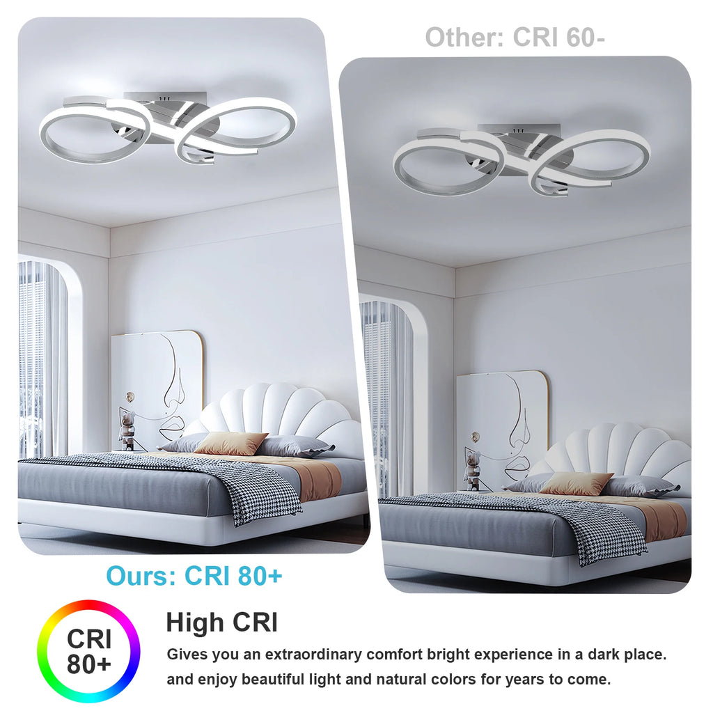 Plafonieră LED de 36W cu design geometric