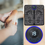 Electric Foot Massager Pad - 8 Modes, 19 Intensity Levels, Portable USB Charging Massage Pad for Relaxation, Fitness, and Home Use