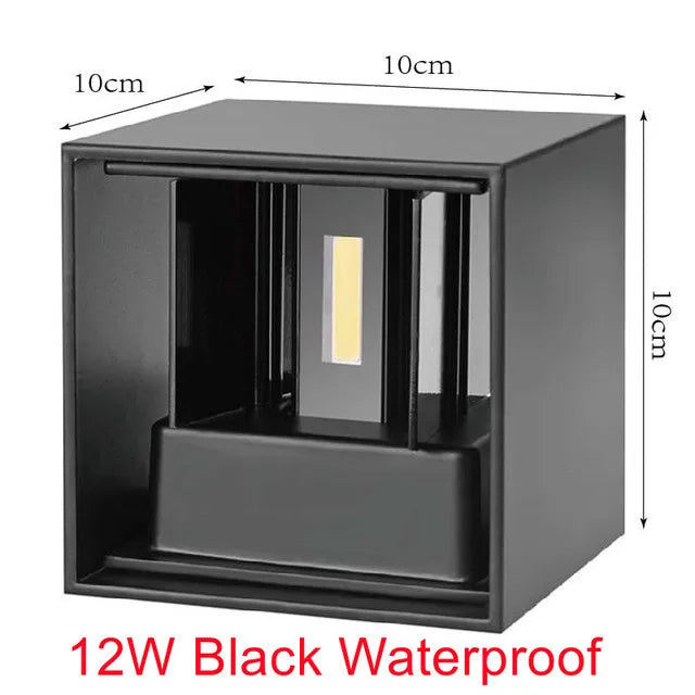 IP65 LED Wall Lamp for Outdoor/Indoor Use, 6W/12W, Aluminum