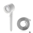 3-Speed Adjustable Shower Head with Filter - Portable Bathroom Showerhead with Massage Function, ABS Plastic, Includes Hose & Bracket