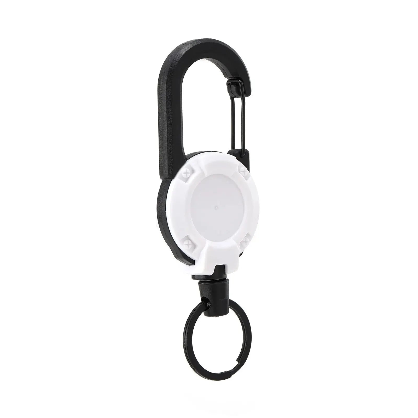Heavy-Duty Retractable Keychain with Carabiner - 68cm Steel Wire Rope Reel for Outdoor, Work & Daily Carry, Durable Spring-Loaded Key Holder