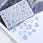 Love Geometry Moon Silicone Mold - DIY Epoxy Resin Mold for Crystal Jewelry and Gemstone Pendants